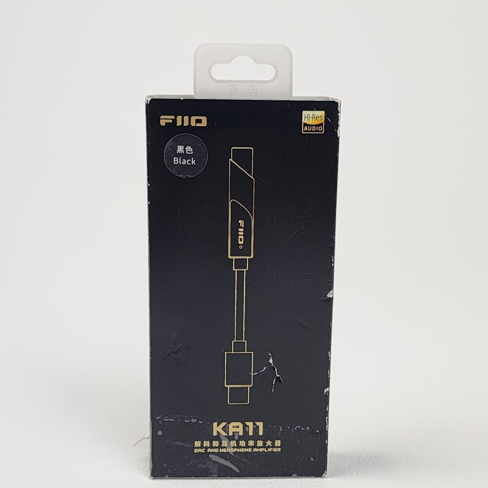 FiiO KA11 Lightning to 3.5mm DAC Adapter HiFi Amp 32bit/384kHz Black